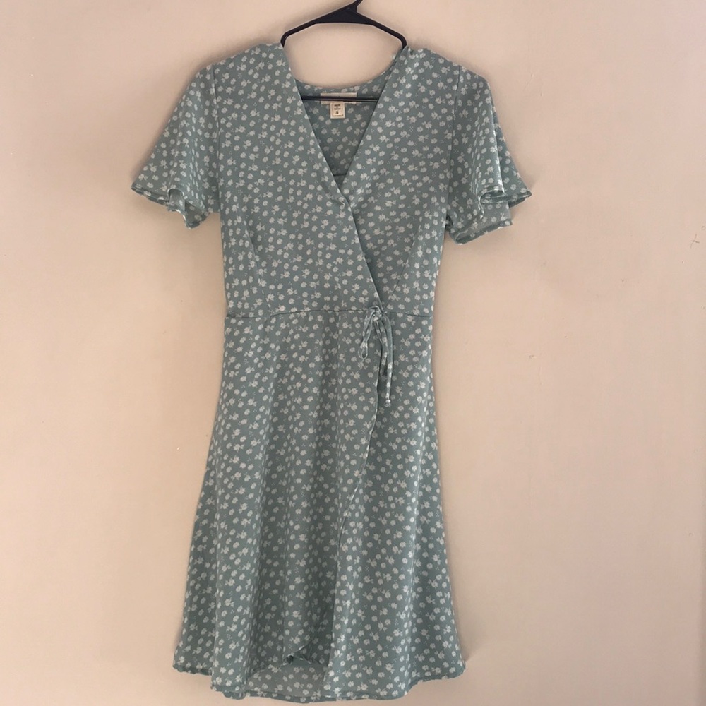 Monteau Baby Blue Floral Print Dress